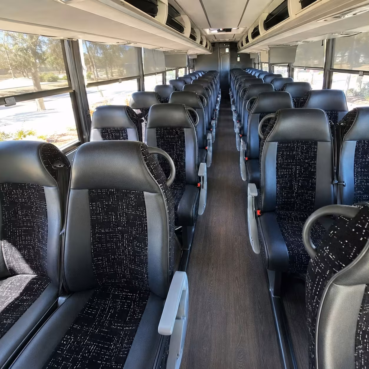 56 passenger charter bus interior