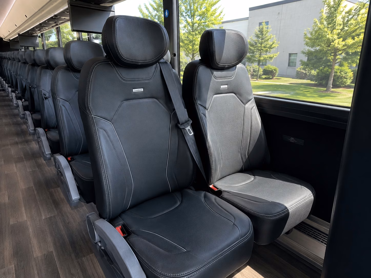 redwood city charter bus interior